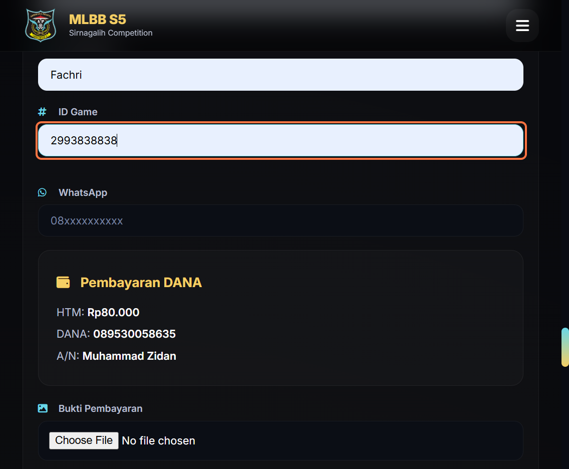 Isi ID Game