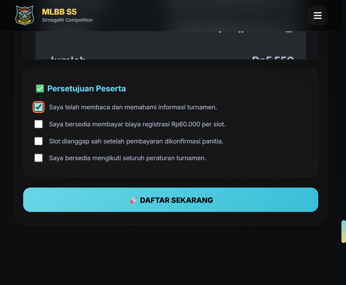 Centang persetujuan 1